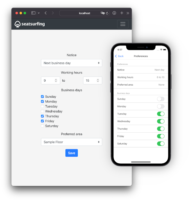 Seatsurfing 1.8 Booking Preferences